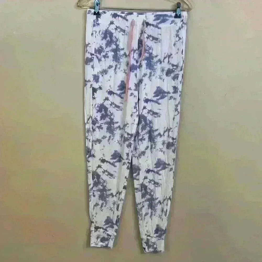 Ugg Blue and White Tye Dye Modal Jogger Lounge Pants Size XS